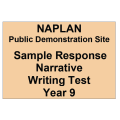 NAPLAN Demo Answers Writing Narrative Year 9